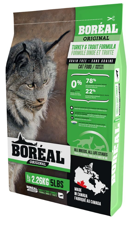 BOREAL CAT ORIGINAL GRAIN FREE TURKEY &amp; TROUT 2.26KG