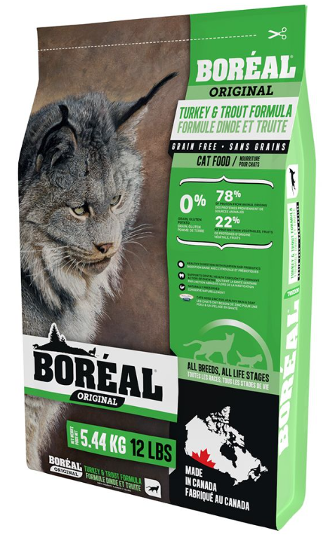 BOREAL CAT ORIGINAL GRAIN FREE TURKEY & TROUT 5.44KG