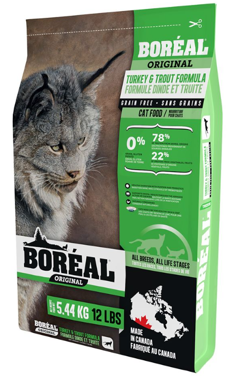 BOREAL CAT ORIGINAL GRAIN FREE TURKEY &amp; TROUT 5.44KG