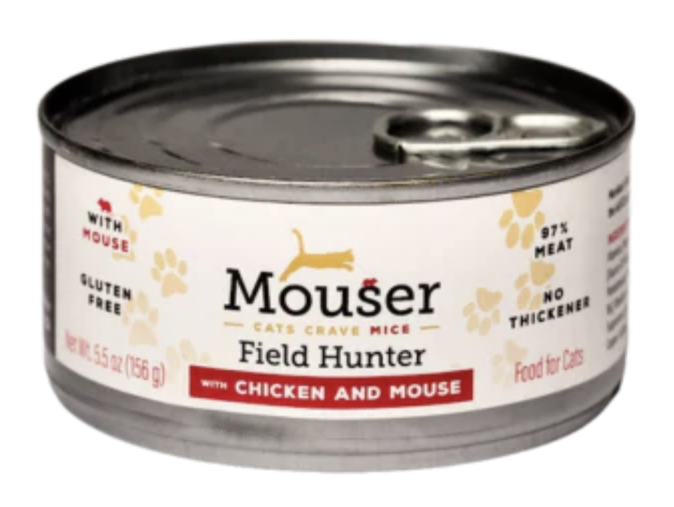 MOUSER CAT WET FIELD HUNTER CHICKEN &amp; MOUSE 5.5OZ (156G)