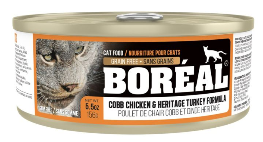 BOREAL CAT COBB CHICKEN AND HERITAGE TURKEY 5.5OZ (156G)