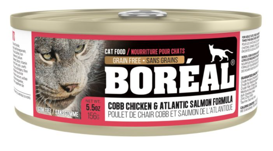 BOREAL CAT COBB CHICKEN AND ATLANTIC SALMON 5.5OZ (156G)