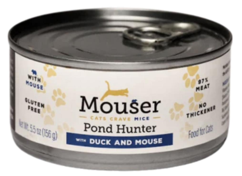 MOUSER CAT WET POND HUNTER DUCK &amp; MOUSE 5.5OZ (156G)