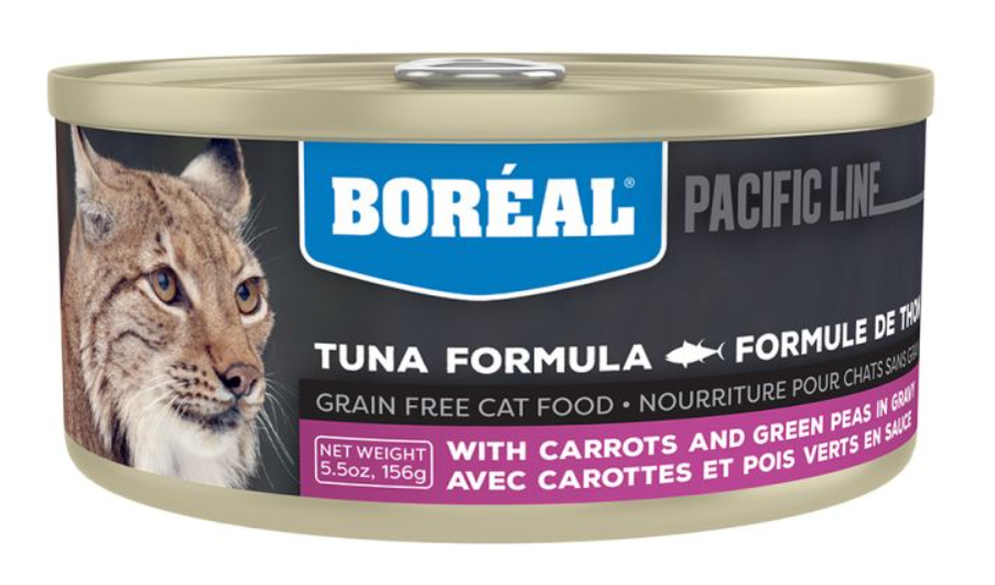 DV - BOREAL CAT TUNA RED MEAT IN GRAVY W/ CARROT AND PEA 5.5OZ (156G)