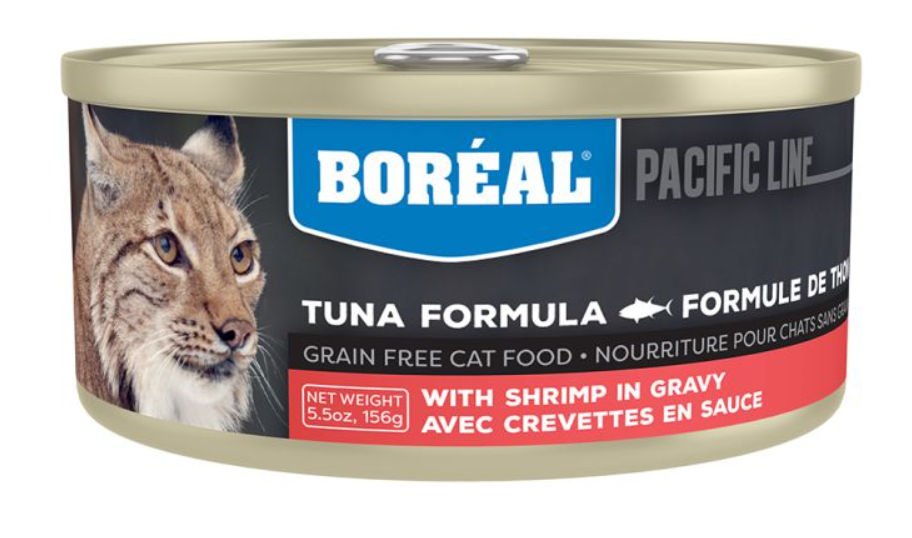 BOREAL CAT TUNA RED MEAT IN GRAVY W/ SHRIMP 5.5OZ (156G)
