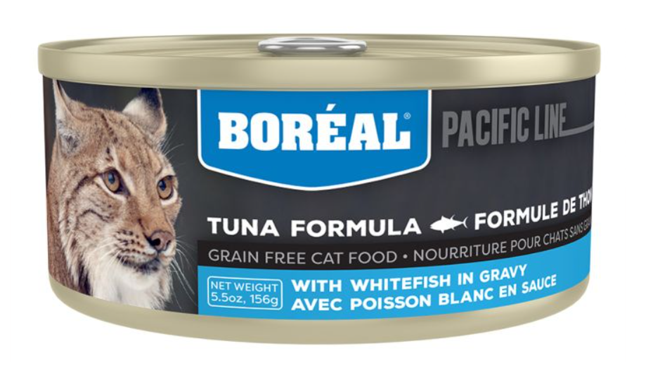 BOREAL CAT TUNA RED MEAT IN GRAVY W/ WHITE FISH 5.5OZ (156G)