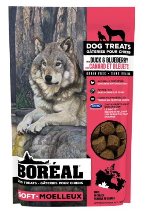 BOREAL DOG DUCK & BLUEBERRY TREATS 150G