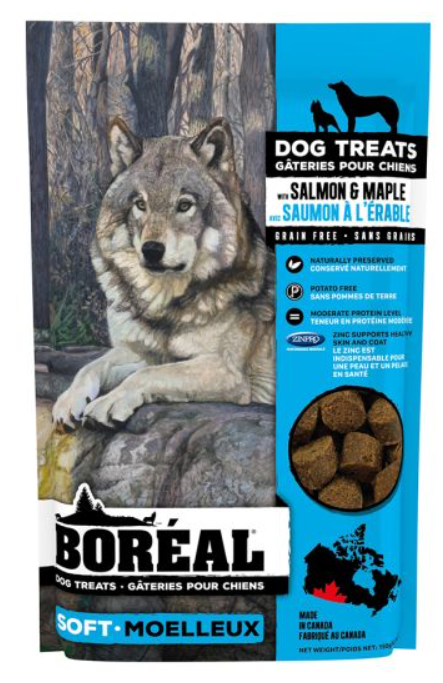 BOREAL DOG SALMON & MAPLE TREATS 150G