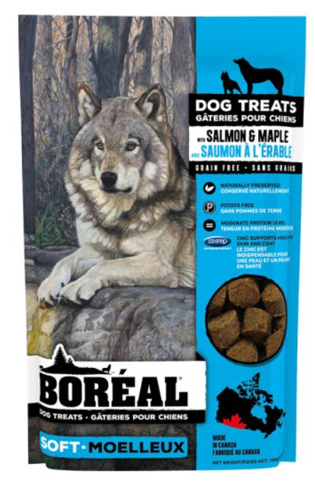 BOREAL DOG SALMON AND MAPLE TREATS 150G