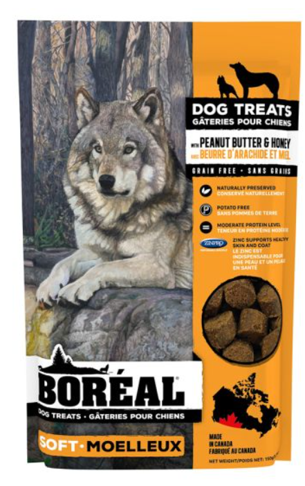 BOREAL DOG PEANUT BUTTER &amp; HONEY TREATS 150G