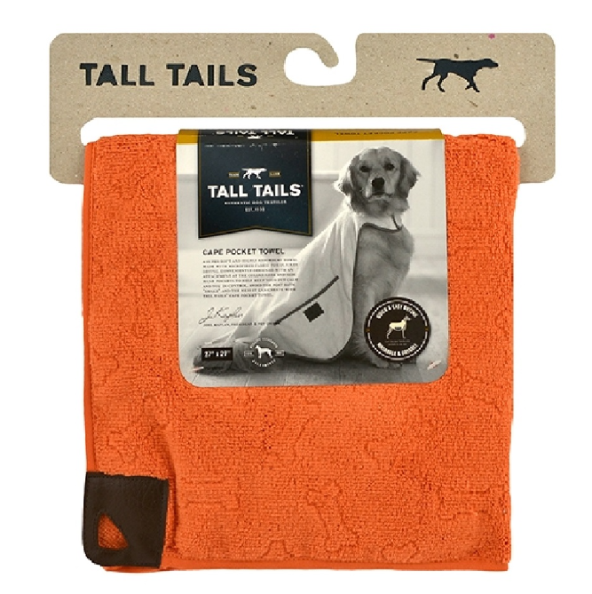 DMB - TALL TAILS CAPE TOWEL ORANGE LARGE 23&quot; X 23&quot;