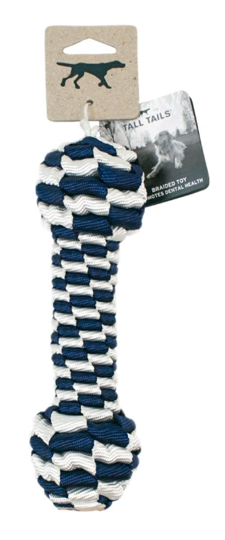 TALL TAILS BRAIDED BONE TOY NAVY 9&quot;