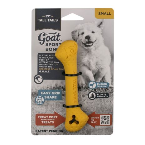 TALL TAILS GOAT RUBBER BONE YELLOW 6&quot;