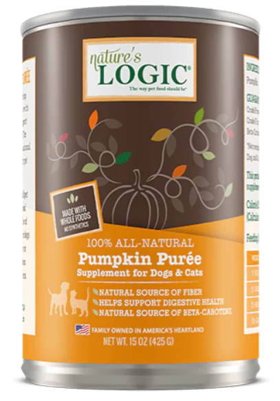 DV - NATURE'S LOGIC PUMPKIN PUREE 15OZ