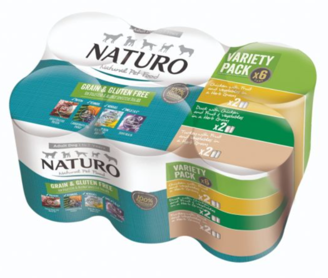 DMB - NATURO GRAIN &amp; GF VARIETY PACK IN GRAVY 6 X 390G