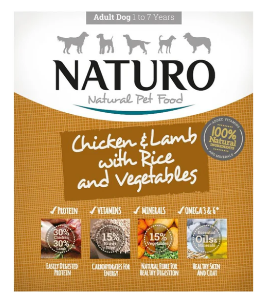 NATURO CHICKEN AND LAMB W/ RICE & VEGETABLES 400G