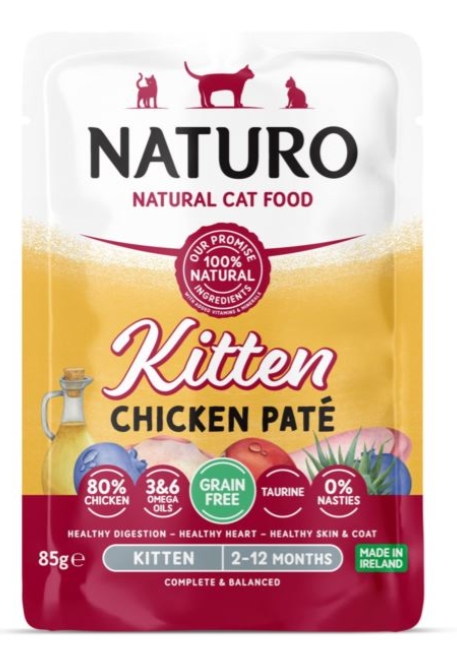 DMB - NATURO KITTEN GF PATE POUCH 85G