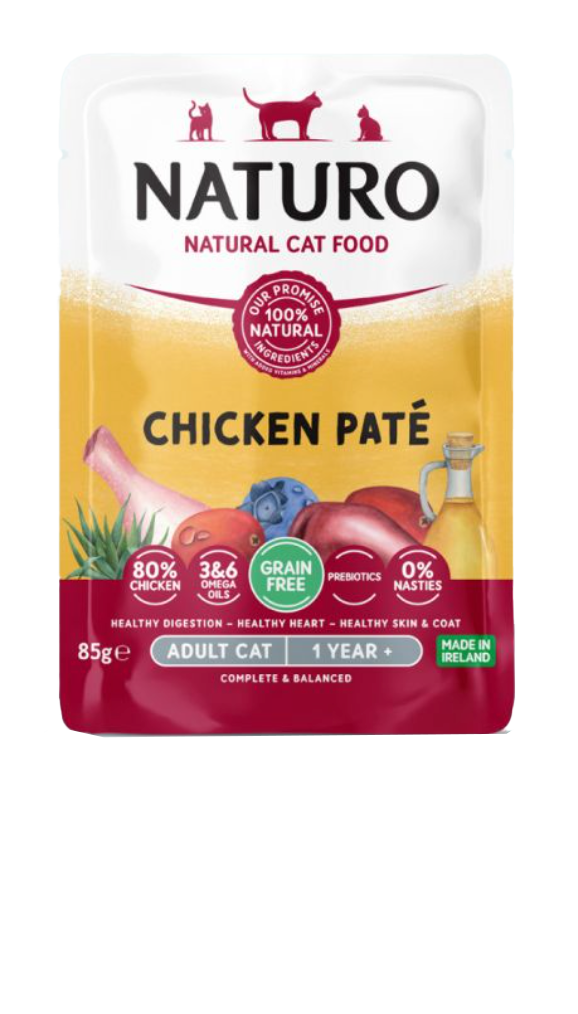 NATURO CAT GF CHICKEN PATE POUCH 85G