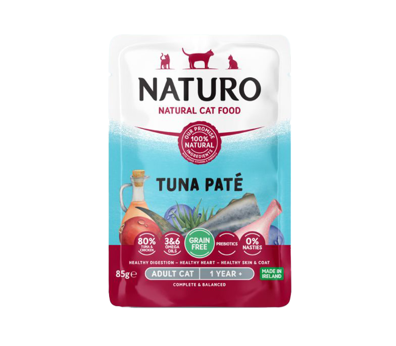 NATURO CAT GF TUNA PATE POUCH 85G