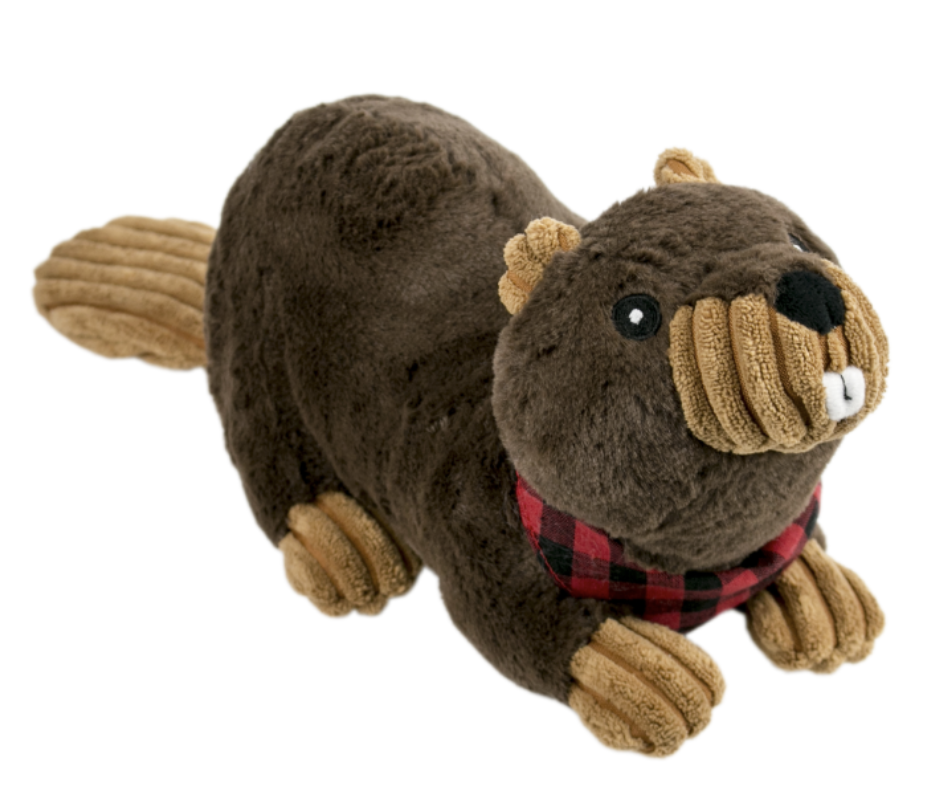 DV - TALL TAILS BEAVER WITH SQUEAKER &amp; CRUNCH TOY 15&quot;