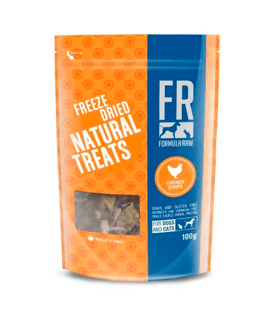 DMB - FORMULA RAW DOG CHICKEN STRIPS TREATS 100G