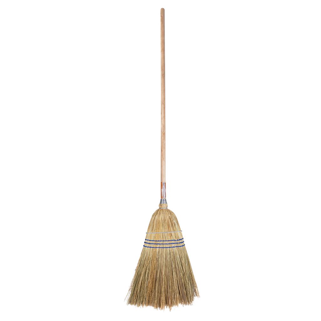 EZ CLEAN PRO CORN BROOM 12&quot; W WOOD HANDLE