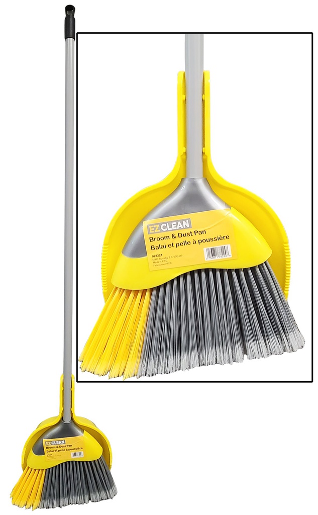 EZ CLEAN ANGLE BROOM 11" WITH DUSTPAN