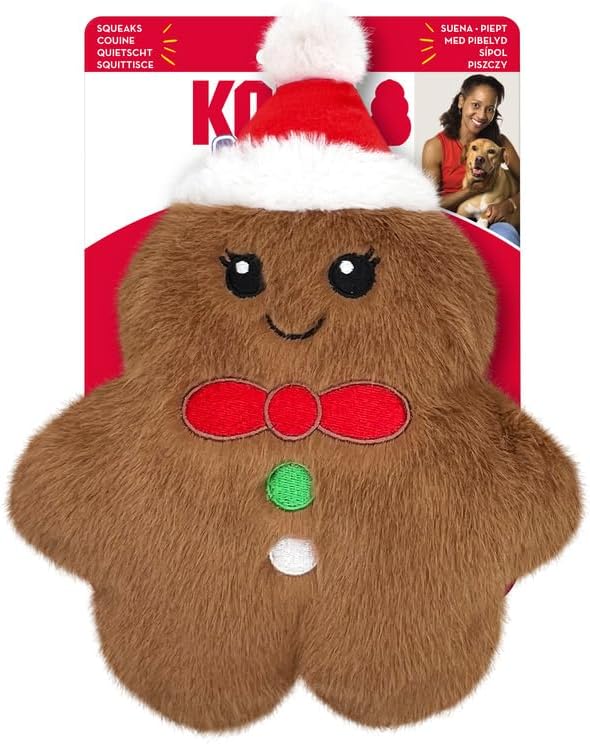 KONG DOG HOLIDAY SNUZZLES GINGERBREAD MINI XMAS 2025