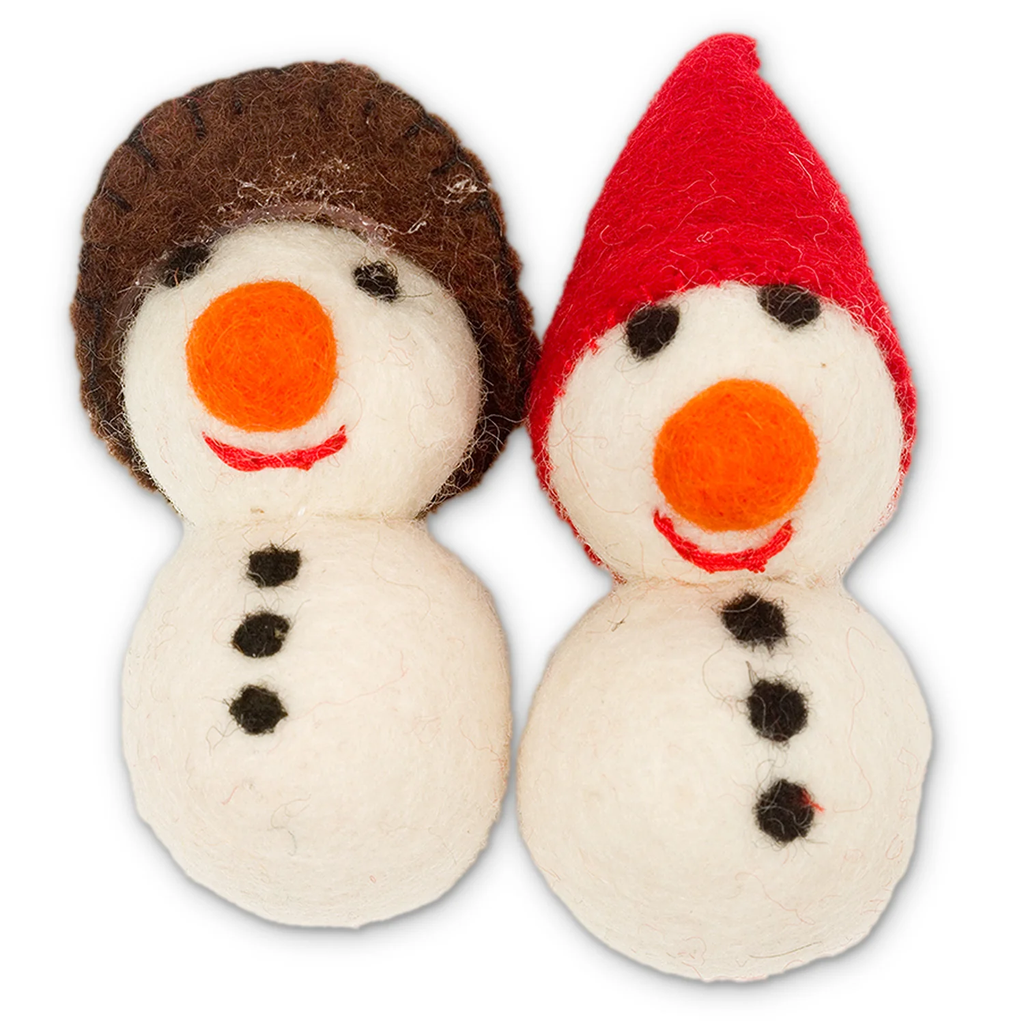 DDKC CAT HOLIDAY WOOL FELT SNOWMEN (2PK) XMAS 2025