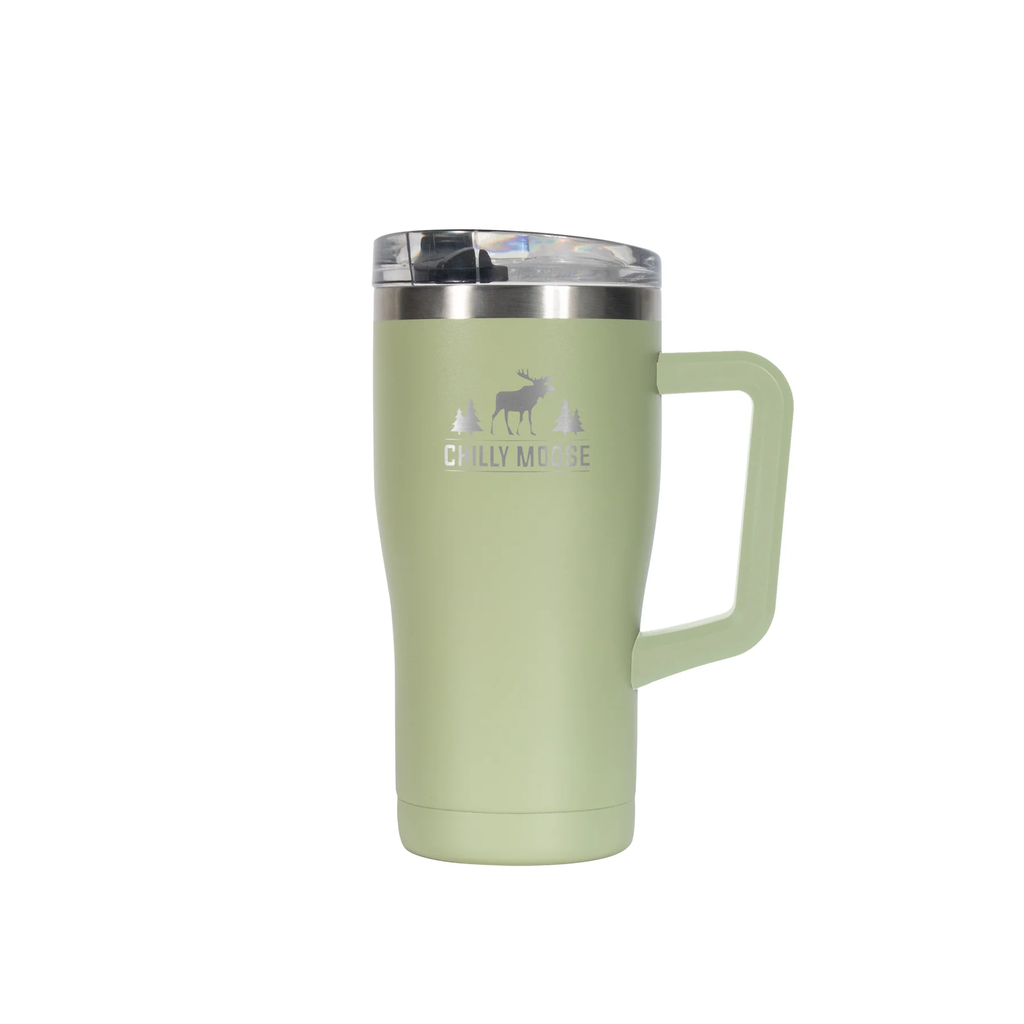 CHILLY MOOSE LAURENTIAN TUMBLER W HANDLE 580ML SAGE