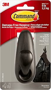 COMMAND FC13-ORB CLASSIC METAL HOOK OIL RUBBED BRONZE