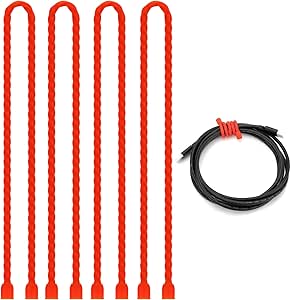 TRIALBLAZER SILICONE TWIST TIES 6" RED 6PC