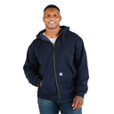 BERNE MENS GRID FLEECE-LINED FULL ZIP HOODED SWEATSHIRT NAVY (M)