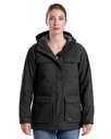 BERNE WOMENS SOFTSTONE WASHED DUCK UTILITY COAT BLACK (M)