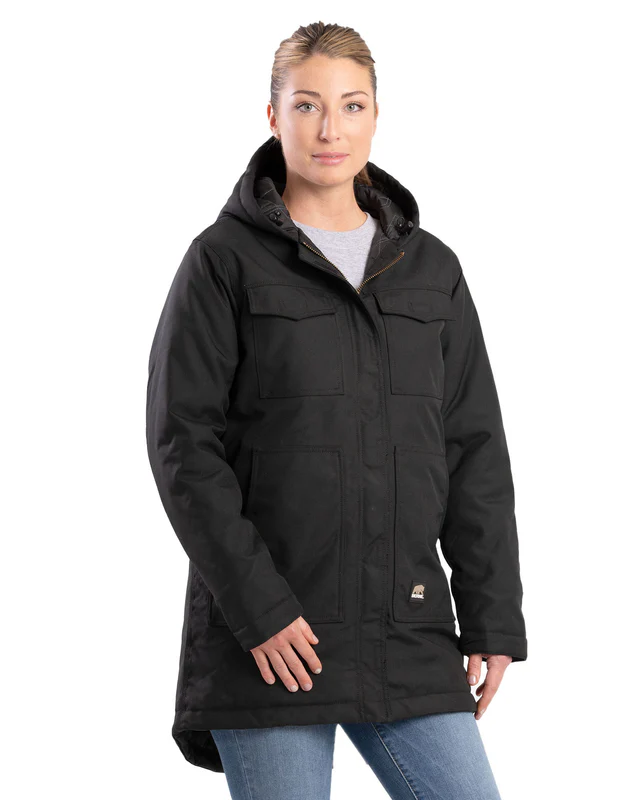 BERNE WOMENS ICECAP INSULATED PARKA BLACK (L)