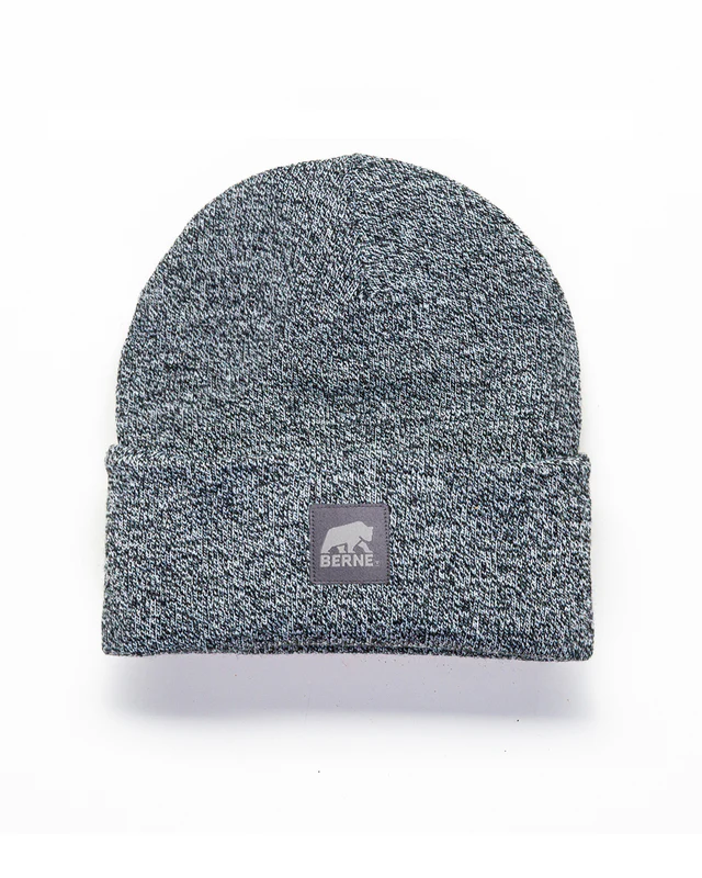 BERNE YOUTH HERITAGE KNIT CUFF BEANIE BLACK WHITE (OS)
