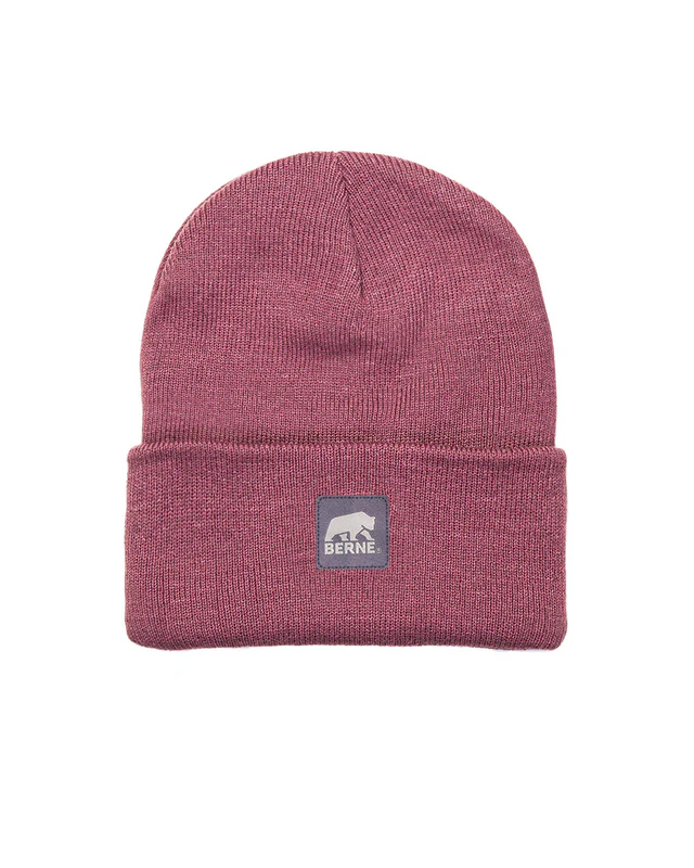 BERNE HERITAGE KNIT CUFF BEANIE MAUVE (OS)