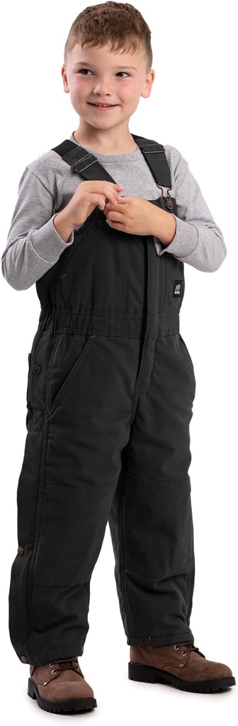 BERNE YOUTH SOFTSTONE INSULATED BIB OVERALL BLACK (XL)