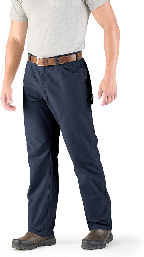 BERNE MENS WASHED DUCK RELAXED FIT CARPENTER PANT NAVY (32Wx34)