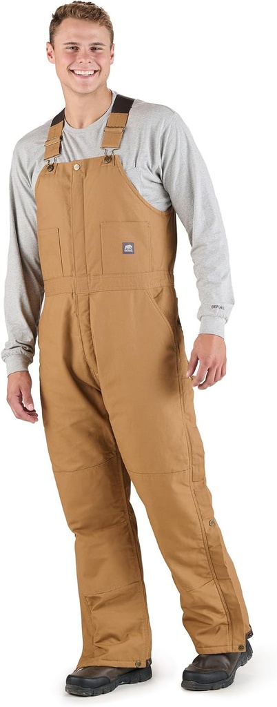 BERNE MENS HERITAGE INSULATED DUCK BIB OVERALL BROWN (XL)