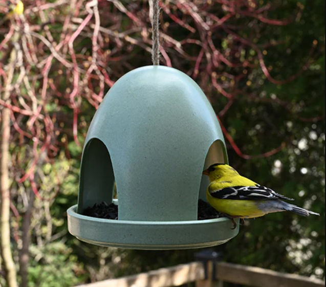 PINEBUSH MIXED SEED ECO DOME FEEDER GREEN 6"
