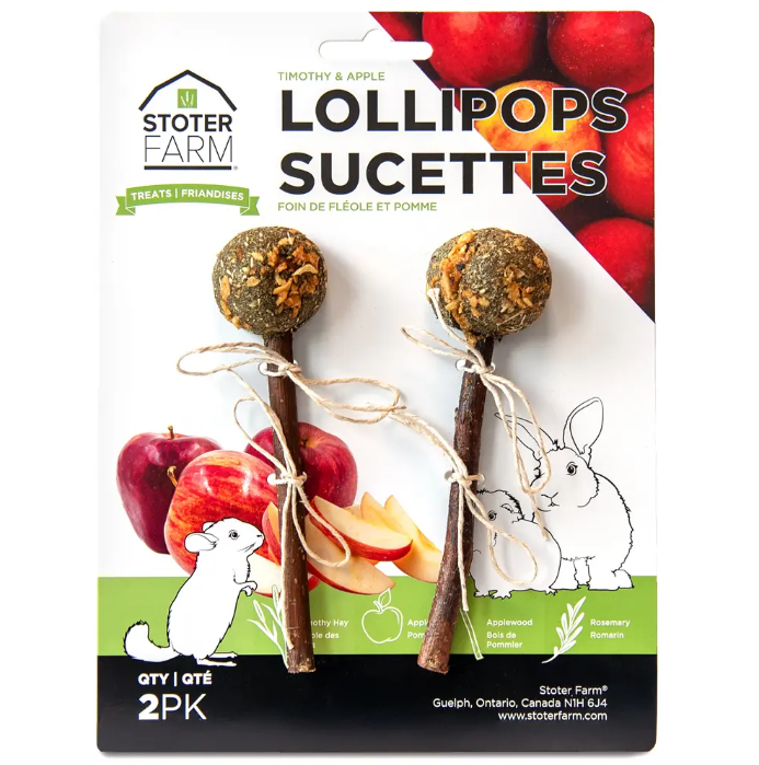 STOTER LOLLIPOPS APPLE & TIMOTHY TREATS (2PK)
