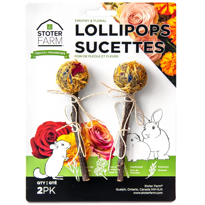 STOTER LOLLIPOPS FLORAL & TIMOTHY TREATS (2PK)