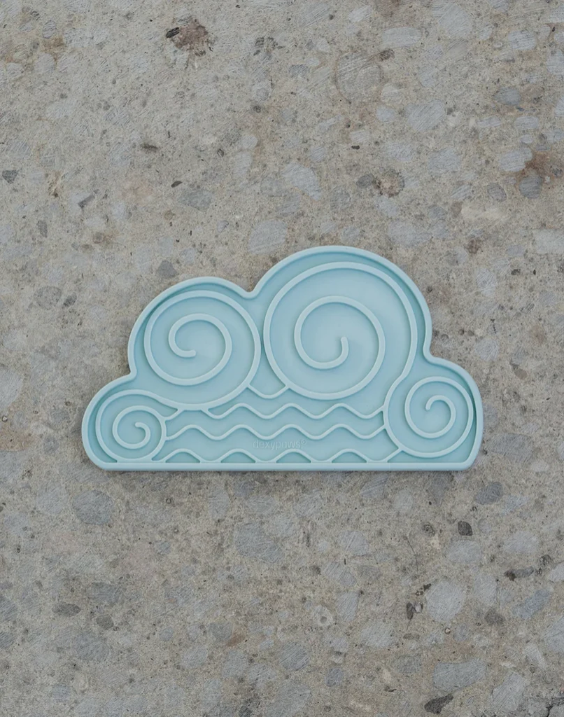 DEXYPAWS ENRICHMENT LICK MAT CLOUD SKY BLUE