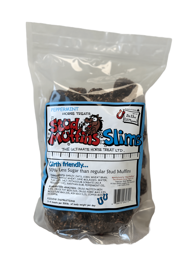 STUD MUFFINS SLIMS PEPPERMINT HORSE TREATS 1275G