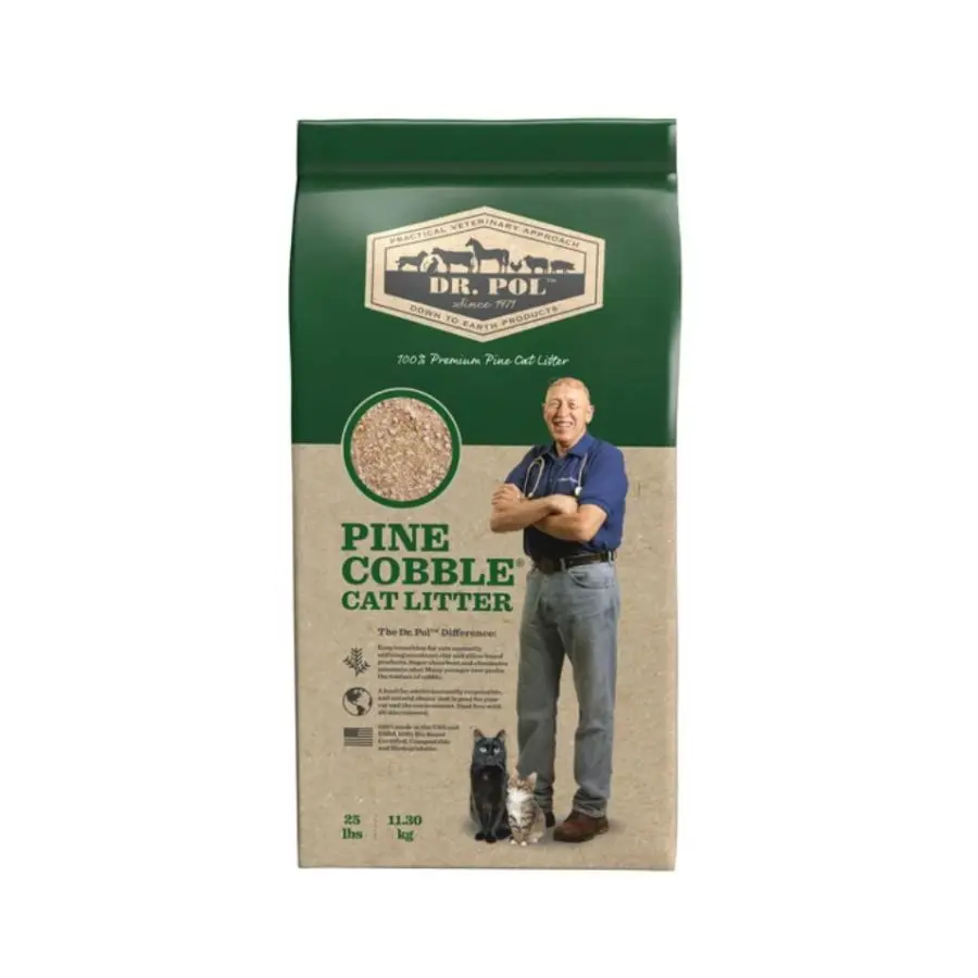 SB - DR POL PREMIUM PINE COBBLE LITTER 25LB