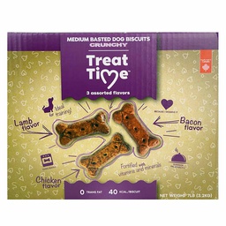 [10040682] TREAT TIME DOG BISCUITS BASTED ASSORTED FLAVOURS MEDIUM 7LB