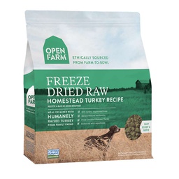 [136-123606] OPEN FARM DOG HOMESTEAD TURKEY RECIPE FREEZE DRIED 13.5OZ