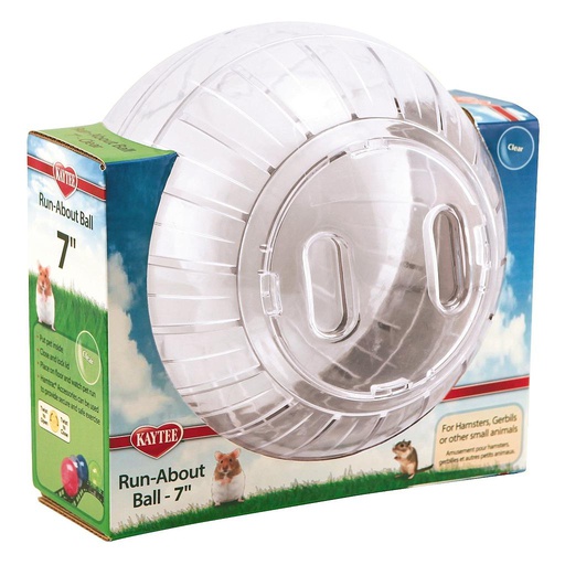 [10065854] KAYTEE RUN ABOUT BALL CLEAR 7"