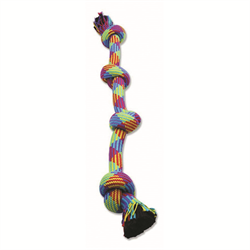 [10072956] MAMMOTH FLOSSY CHEWS SMALL 3-KNOT ROPE TUG 15"